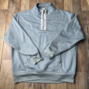 Nike Therma‎ Fit Training Crew Jacket Women's Medium Gray Athletic Training 5267